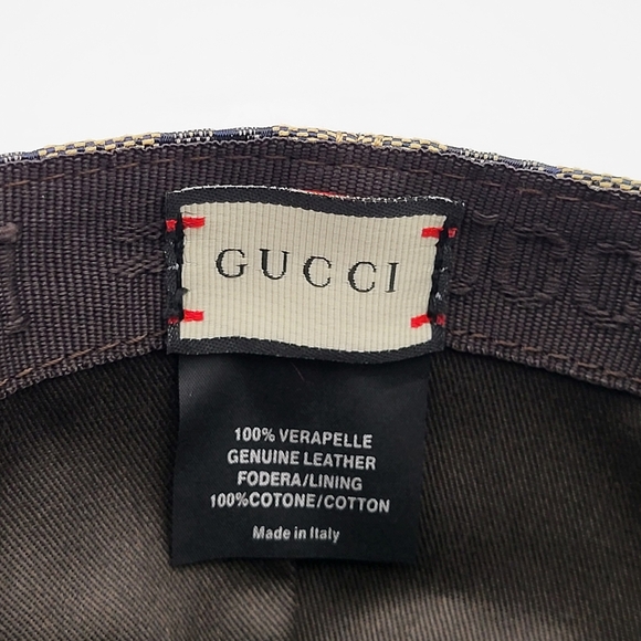 Gucci GG Canvas Leather Supreme Cap.. - Picture 8 of 12
